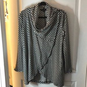 Striped black and white cardigan size small